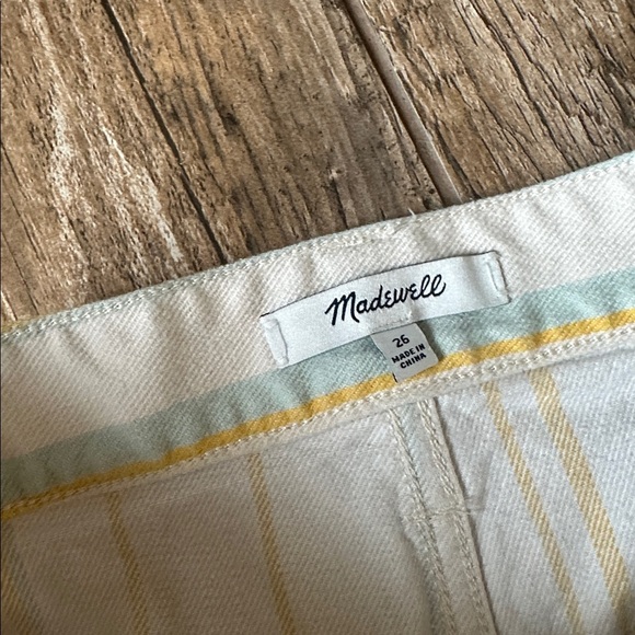 MADEWELL Emmett Wide Leg Striped Pants Womens Size 26 - Picture 5 of 6